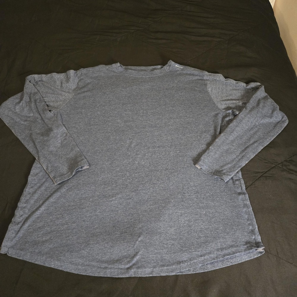MAI Shirt Mens 2XL Blue Long Sleeve Adaptive‎ Side Snap Medical Recovery Tee